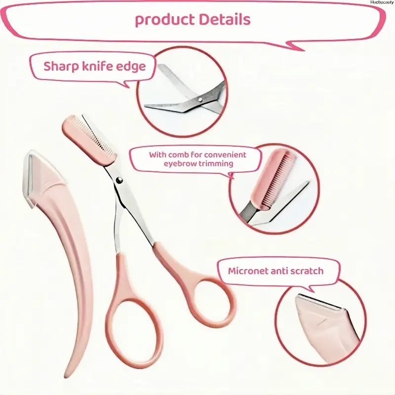 3-Piece Eyebrow Scissors Set