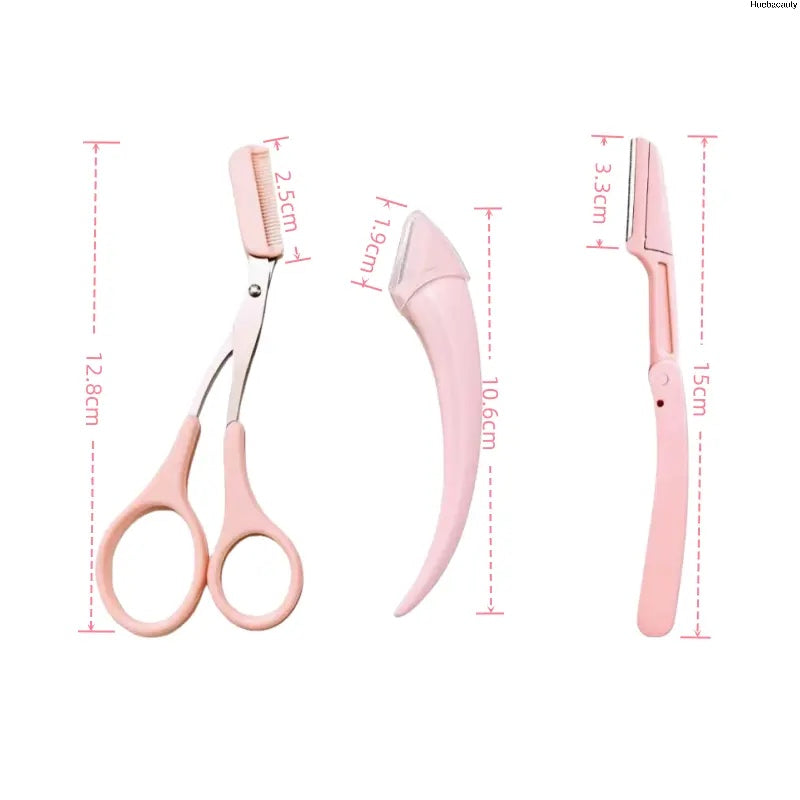 3-Piece Eyebrow Scissors Set