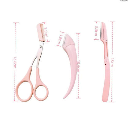 3-Piece Eyebrow Scissors Set